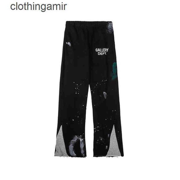 2023 gallerysdept mens pants sweaterpant autumn winter american dept tide hand-painted speckle stitching drawstring pant shorts 1h5v, Black
2023 gallerysdept mens pants sweaterpant autumn winter american dept tide hand-painted speckle stitching drawstring pant shorts 1h5v, Black