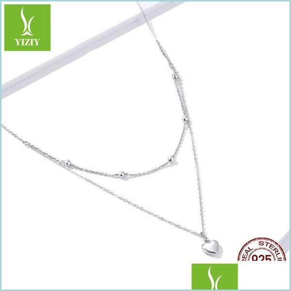 pendant necklaces genuine 925 sterling sier heart pendant necklace for women double layers female necklaces fine jewelry 1991 q2 dro dhtfe, Silver
pendant necklaces genuine 925 sterling sier heart pendant necklace for women double layers female necklaces fine jewelry 1991 q2 dro dhtfe, Silver