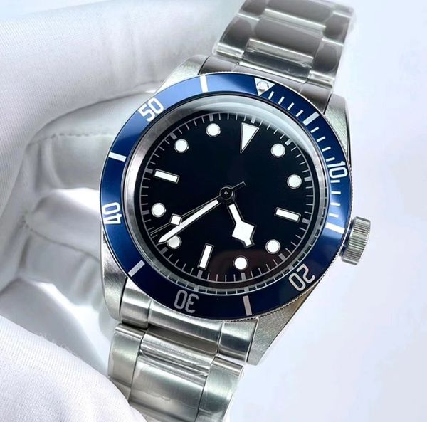 men's mechanical watch 904l silver steel 41mm dial blue ceramic rim 2813 super movement automatic winding sapphire mirror leisure luxur, Slivery;brown
men's mechanical watch 904l silver steel 41mm dial blue ceramic rim 2813 super movement automatic winding sapphire mirror leisure luxur, Slivery;brown