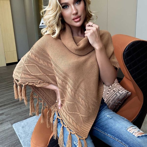 women's knits tees cashmere warm cape ponchos irregular turtleneck tassel sweaters capes knitted cape coat ladies casual pullover croch, White
women's knits tees cashmere warm cape ponchos irregular turtleneck tassel sweaters capes knitted cape coat ladies casual pullover croch, White