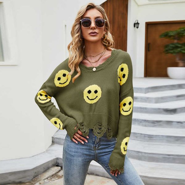 women's knits tees women's fashion sweater autumn winter new female's long sleeve v neck smile face knitted shirt loose hollo, White
women's knits tees women's fashion sweater autumn winter new female's long sleeve v neck smile face knitted shirt loose hollo, White
