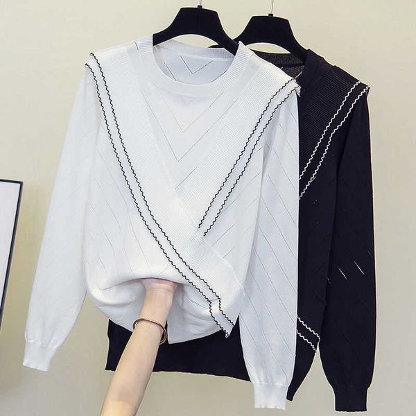 women's knits tees large women clothing hollow out pullovers sweater 2022 autumn fashion oversize 4xl knitted loose jumpers chiffon pat, White
women's knits tees large women clothing hollow out pullovers sweater 2022 autumn fashion oversize 4xl knitted loose jumpers chiffon pat, White