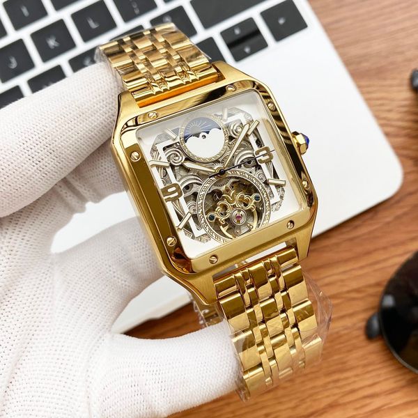 santos designer watch mens watchs 45mm sapphire mirror automatic mechanical man watch counter official replica wristwatch senior gift 187, Slivery;brown
santos designer watch mens watchs 45mm sapphire mirror automatic mechanical man watch counter official replica wristwatch senior gift 187, Slivery;brown