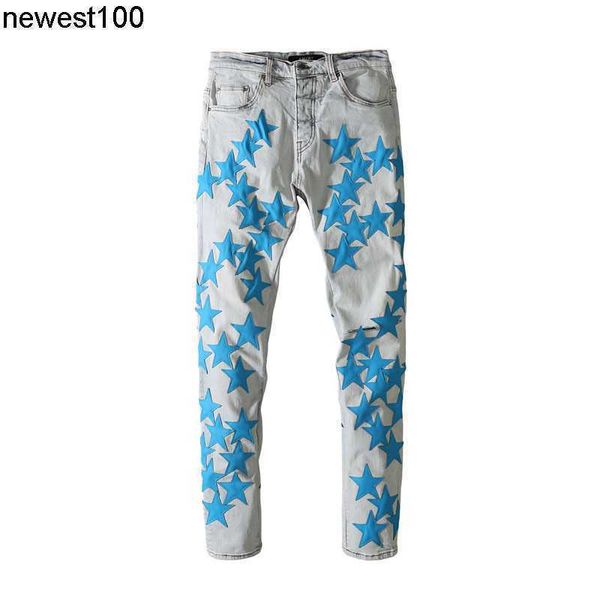 men's designer jeans amirs blue five pointed star leather knife cutting washing water breaking hole repairing cowboy pants man
men's designer jeans amirs blue five pointed star leather knife cutting washing water breaking hole repairing cowboy pants man