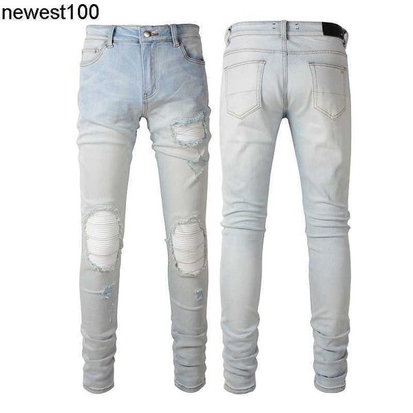 men's jeans amirs designer jeans high street broken patch elastic slim fit jeans male, Blue
men's jeans amirs designer jeans high street broken patch elastic slim fit jeans male, Blue