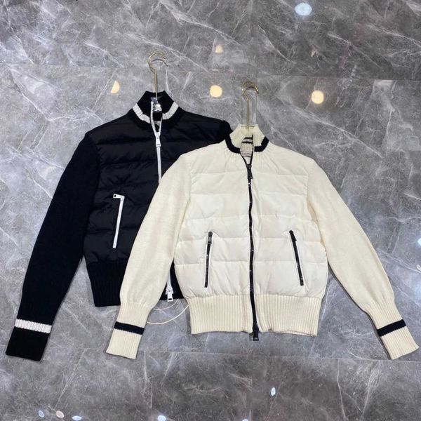 designer womens maya down knit stitching embroidered letter badge girl parkas hit the color women's coats, Black
designer womens maya down knit stitching embroidered letter badge girl parkas hit the color women's coats, Black