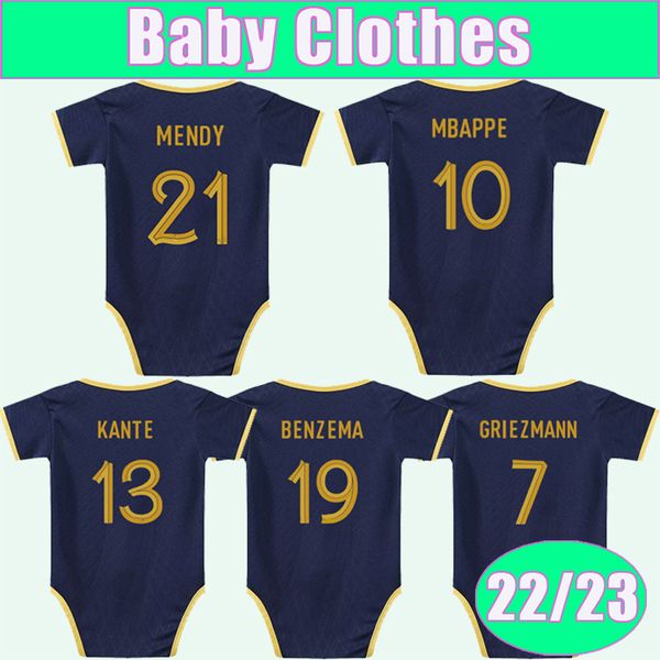 22 23 mbappe giroud baby clothes soccer jerseys griezmann kante benzema dembele home baby suit football shirts, Black;yellow
22 23 mbappe giroud baby clothes soccer jerseys griezmann kante benzema dembele home baby suit football shirts, Black;yellow