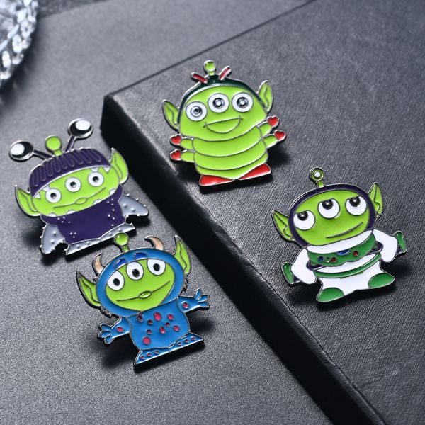 three eyes brooch alien cowboy astronaut cartoon metal jewelry multi-function anti light silk scarf button badge 7 colors, Blue
three eyes brooch alien cowboy astronaut cartoon metal jewelry multi-function anti light silk scarf button badge 7 colors, Blue