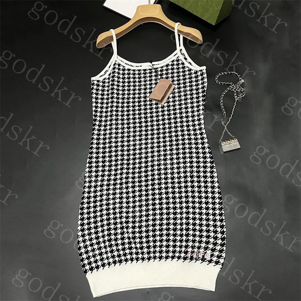 houndstooth dresses knitted tank skirt for women sling dress brand womens clothing, Black;gray
houndstooth dresses knitted tank skirt for women sling dress brand womens clothing, Black;gray