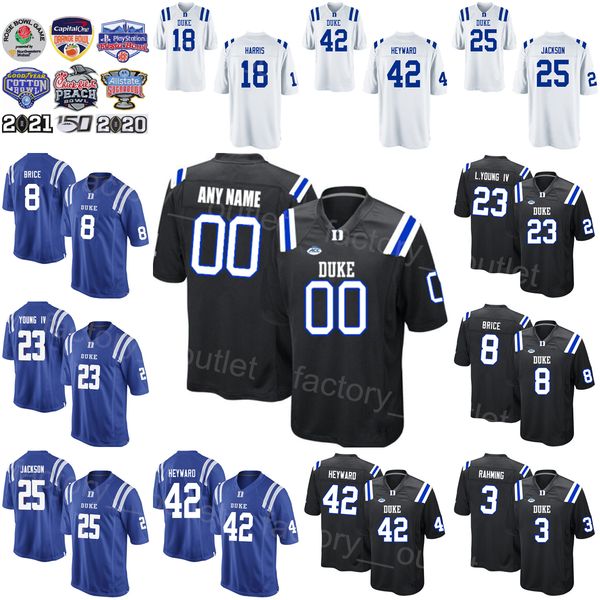 ncaa duke blue devils college football 23 lummie young iv jersey university 8 chase brice 25 deon jackson 18 quentin harris 3 tj rahming 42, Black
ncaa duke blue devils college football 23 lummie young iv jersey university 8 chase brice 25 deon jackson 18 quentin harris 3 tj rahming 42, Black