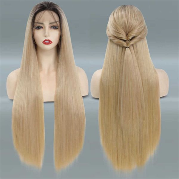headwear hair accessories white women long straight blonde ombre 28'' heat ristant middle part synthetic lace wigs
headwear hair accessories white women long straight blonde ombre 28'' heat ristant middle part synthetic lace wigs