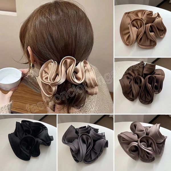 oversized silk satin scrunchies headband large elastic rubber hair band women girl ponytail holder hair ties accessory, Slivery;white
oversized silk satin scrunchies headband large elastic rubber hair band women girl ponytail holder hair ties accessory, Slivery;white
