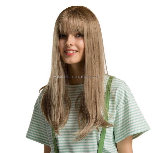 headwear hair accessories wufort long straight synthetic wig with bangs dark root ombre blonde bob heat ristant hair wigs for women
headwear hair accessories wufort long straight synthetic wig with bangs dark root ombre blonde bob heat ristant hair wigs for women