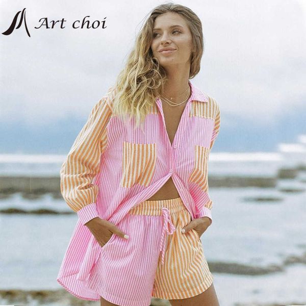 women's two piece pants spring summer two piece set tracksuit casual outfit leisure suits women striped blouse high waist shorts pants, White
women's two piece pants spring summer two piece set tracksuit casual outfit leisure suits women striped blouse high waist shorts pants, White