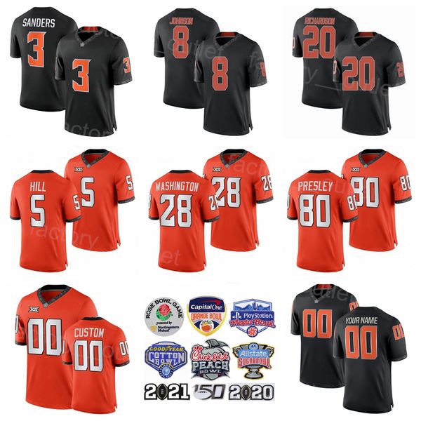 ncaa oklahoma state cowboys college football 80 brennan presley jersey 9 bryson green 0 mason cobb 3 spencer sanders 20 dominic richardson 8, Black
ncaa oklahoma state cowboys college football 80 brennan presley jersey 9 bryson green 0 mason cobb 3 spencer sanders 20 dominic richardson 8, Black