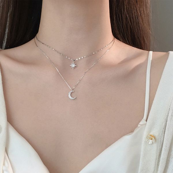 pendant necklaces 925 sterling sier delicate moon necklace shiny stars layered choker birthday party gifts fashion women jewelr alie smtkf, Silver
pendant necklaces 925 sterling sier delicate moon necklace shiny stars layered choker birthday party gifts fashion women jewelr alie smtkf, Silver