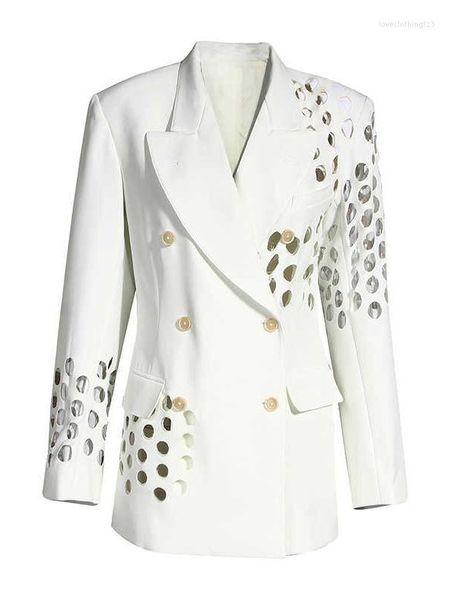 women's jackets hole blazers for women notched collar long sleeve hollow out designer patchwork pockets coats female 2022 fall, Black;brown
women's jackets hole blazers for women notched collar long sleeve hollow out designer patchwork pockets coats female 2022 fall, Black;brown