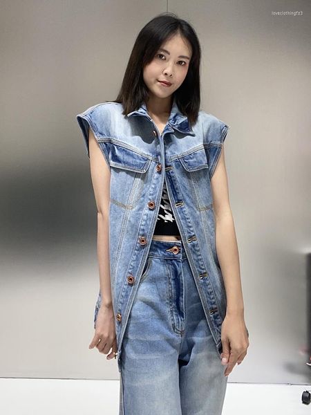 women's jackets blue denim jacket vest for women lapel sleeveless button pockets single breasted casual vests female 2022 summer, Black;brown
women's jackets blue denim jacket vest for women lapel sleeveless button pockets single breasted casual vests female 2022 summer, Black;brown