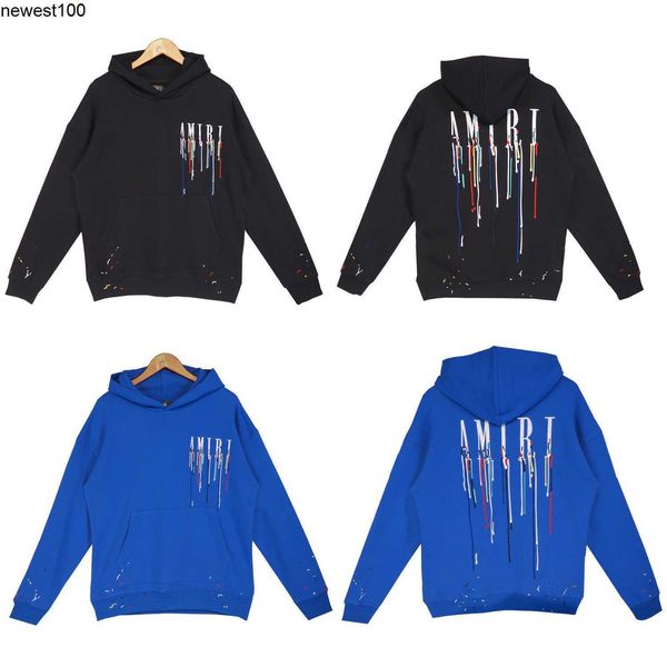 men's hoodies designer sweatshirts men's clothing trend amirs embroidered splash ink paint dripping letters men's women', Black
men's hoodies designer sweatshirts men's clothing trend amirs embroidered splash ink paint dripping letters men's women', Black