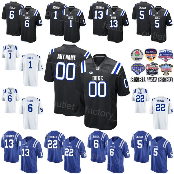 ncaa duke blue devils college football 5 jalon calhoun jersey university 6 eli pancol 1 darius joiner 13 riley leonard 22 jaylen coleman tea, Black
ncaa duke blue devils college football 5 jalon calhoun jersey university 6 eli pancol 1 darius joiner 13 riley leonard 22 jaylen coleman tea, Black