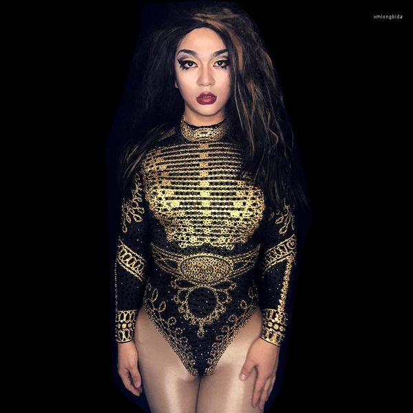 women's jumpsuits gold military uniform crystal bodysuit jazz singer stage performance wear women elastic leotard celebration party, Black;white
women's jumpsuits gold military uniform crystal bodysuit jazz singer stage performance wear women elastic leotard celebration party, Black;white