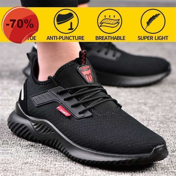 work safety shoes breathable sneakers boots anti-smashing steel toe puncture proof construction lightweight air light 211022 men women, Black;brown
work safety shoes breathable sneakers boots anti-smashing steel toe puncture proof construction lightweight air light 211022 men women, Black;brown