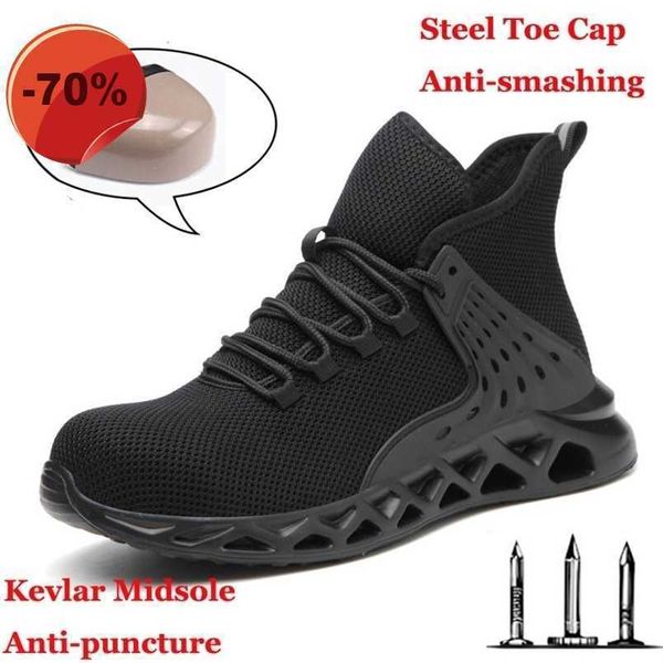 men safety shoes with metal toe indestructible shoe work boots steel waterproof breathable sneakers 220212, Black;brown
men safety shoes with metal toe indestructible shoe work boots steel waterproof breathable sneakers 220212, Black;brown