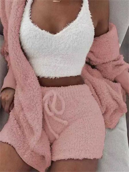 women's two piece pants autumn winter 3 piece fluffy outfits plush backless fleece pyjamas women casual sports sweatshirt home wear set, White
women's two piece pants autumn winter 3 piece fluffy outfits plush backless fleece pyjamas women casual sports sweatshirt home wear set, White