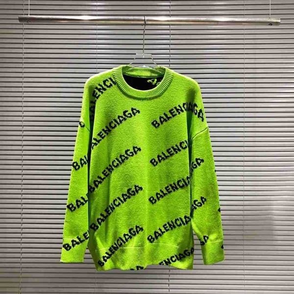 sweater new balencigass autumn winter women classic cardigan letter jacquard loose casual men's women's style xufa, White;black
sweater new balencigass autumn winter women classic cardigan letter jacquard loose casual men's women's style xufa, White;black
