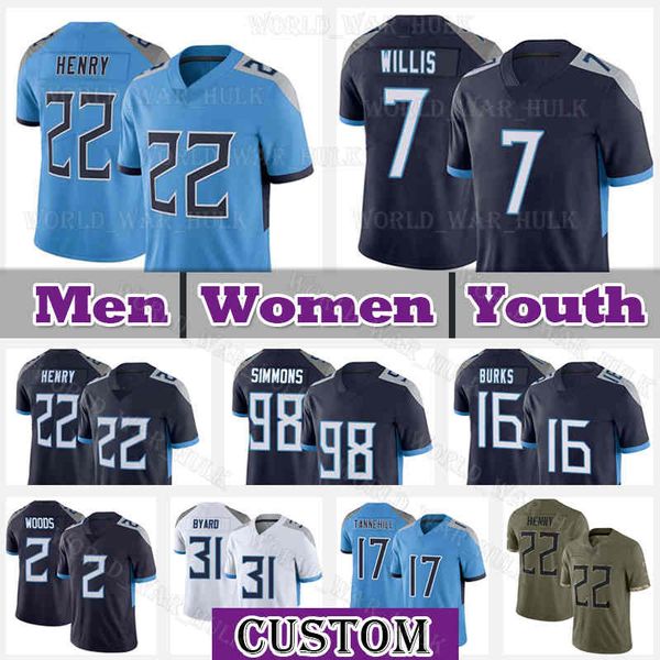 22 derrick henry football jersey malik willis tennessee titans robert woods 16 treylon burks taylor lewan jeffery simmons ryan tannehill ste, Black;red
22 derrick henry football jersey malik willis tennessee titans robert woods 16 treylon burks taylor lewan jeffery simmons ryan tannehill ste, Black;red