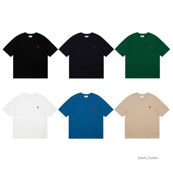 men's t-shirts amis designer red little love embroidery cotton loose round neck short sleeve t-shirt men women's lovers fashion te, White;black
men's t-shirts amis designer red little love embroidery cotton loose round neck short sleeve t-shirt men women's lovers fashion te, White;black