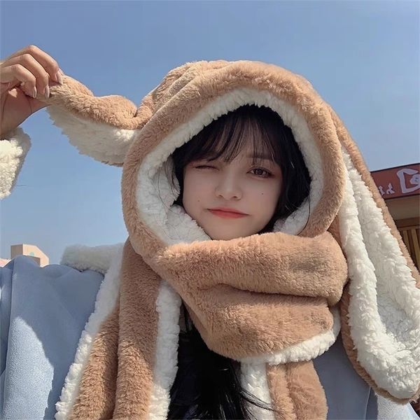 beanieskull caps 3 in1 gloves scarf rabbit hat long ears cute cartoon kawaii funny birthday gift bunny plush gorros winter for women 221013, Blue;gray
beanieskull caps 3 in1 gloves scarf rabbit hat long ears cute cartoon kawaii funny birthday gift bunny plush gorros winter for women 221013, Blue;gray