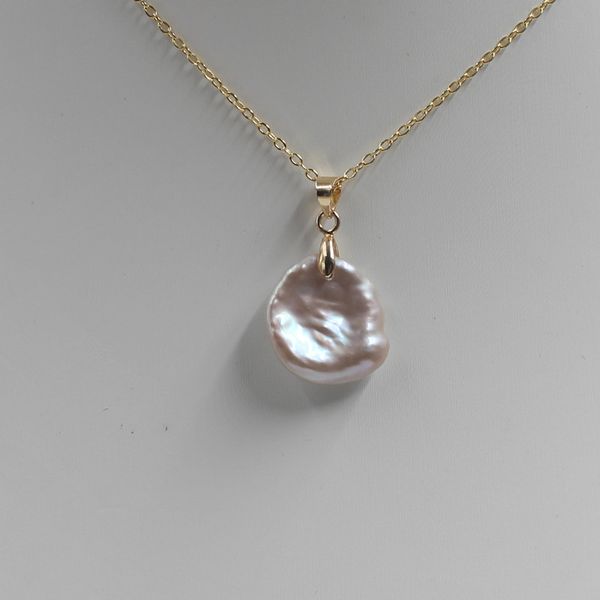 handmade studio 18 mm south sea natural pink purple baroque pearl pendant 18k gold, Silver
handmade studio 18 mm south sea natural pink purple baroque pearl pendant 18k gold, Silver