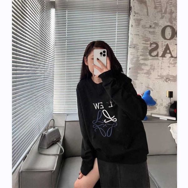 men's hoodies sweatshirts designer hoody loewss luxury sense family s new autumn letter embroidery round neck long sleeve terry sweater, Black
men's hoodies sweatshirts designer hoody loewss luxury sense family s new autumn letter embroidery round neck long sleeve terry sweater, Black