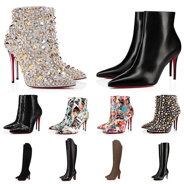 women lady designer boots shoes sneakers womens platform high heels booties leather suede winter ankle knee boot with box, Black
women lady designer boots shoes sneakers womens platform high heels booties leather suede winter ankle knee boot with box, Black