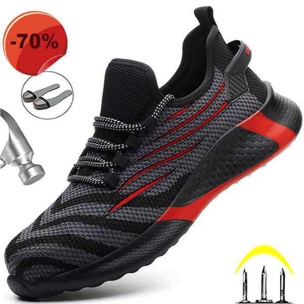 men work safety shoes working sneakers women safety boots anti-puncture male indestructible lightweight, Black;brown
men work safety shoes working sneakers women safety boots anti-puncture male indestructible lightweight, Black;brown