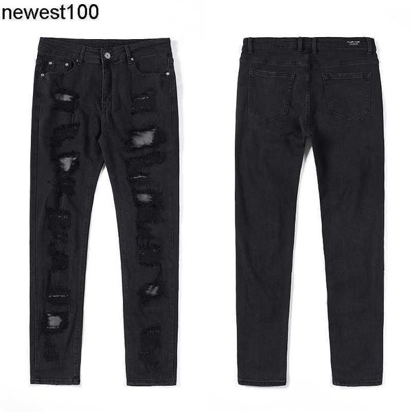 men's jeans leisure amirs designer trend big damage worn jeans black slim leggings, Blue
men's jeans leisure amirs designer trend big damage worn jeans black slim leggings, Blue