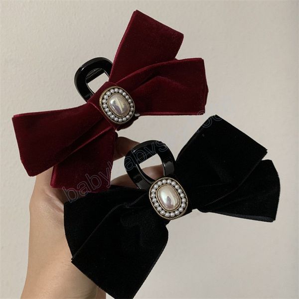 women french retro pearl bow velvet hair claws elegant simplicity hair clips hairpins barrette headwear girls hair accessories, Slivery;white
women french retro pearl bow velvet hair claws elegant simplicity hair clips hairpins barrette headwear girls hair accessories, Slivery;white