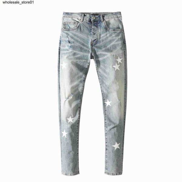 men's jeans designer men's fashion brand amirs summer high-end straight hole men's jeans, Blue
men's jeans designer men's fashion brand amirs summer high-end straight hole men's jeans, Blue