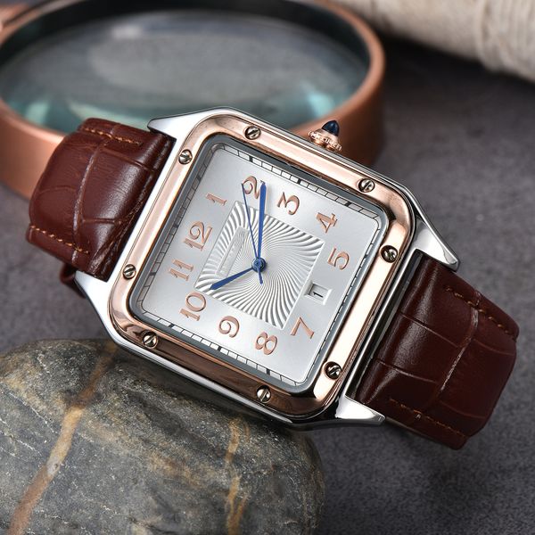 men aaa watches clock luxury brand original quartz wristwatches leather strap calendar square watch relogio masculino, Slivery;brown
men aaa watches clock luxury brand original quartz wristwatches leather strap calendar square watch relogio masculino, Slivery;brown