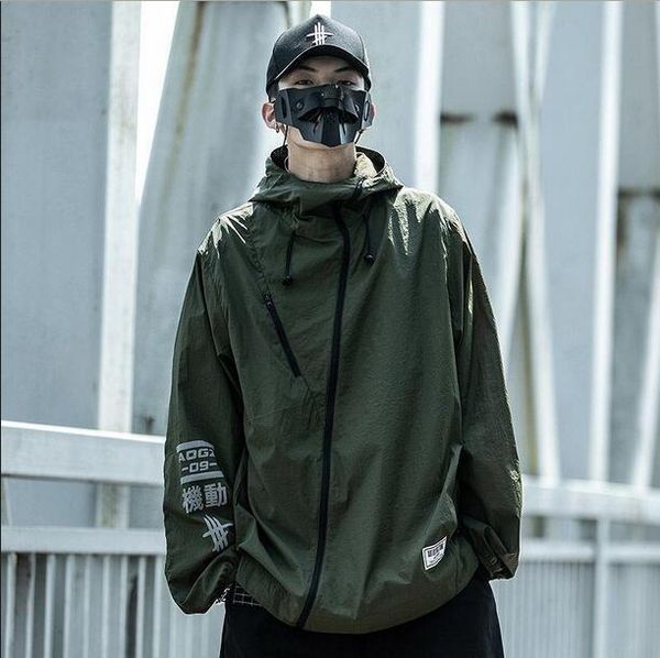 sun protection jacket coat hiphop streetwear summer ultrathin sunscreen jackets thin breathable men's clothes, Black;brown
sun protection jacket coat hiphop streetwear summer ultrathin sunscreen jackets thin breathable men's clothes, Black;brown