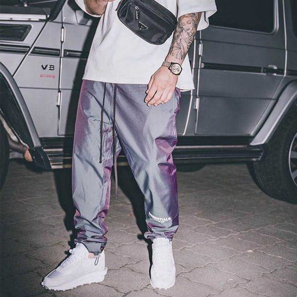 trendy designer essential motion pants double street feel line colorful reflective laser nylon casual fashion, Black
trendy designer essential motion pants double street feel line colorful reflective laser nylon casual fashion, Black