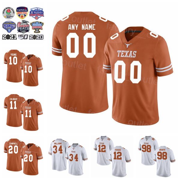 ncaa football texas longhorns college 20 earl campbell jersey 10 vince young 34 ricky williams 11 sam ehlinger 98 brian orakpo 12 earl thoma, Black
ncaa football texas longhorns college 20 earl campbell jersey 10 vince young 34 ricky williams 11 sam ehlinger 98 brian orakpo 12 earl thoma, Black