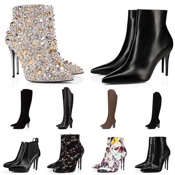 fashion lady winter boots high heels women ankle boot pointed-toe outdoor shoes platform leather suede booties with box, Black
fashion lady winter boots high heels women ankle boot pointed-toe outdoor shoes platform leather suede booties with box, Black