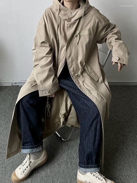 women's jackets patchwork drawstring trench for women hodded long sleeve single breasted korean loose trenches female autumn, Black;brown
women's jackets patchwork drawstring trench for women hodded long sleeve single breasted korean loose trenches female autumn, Black;brown