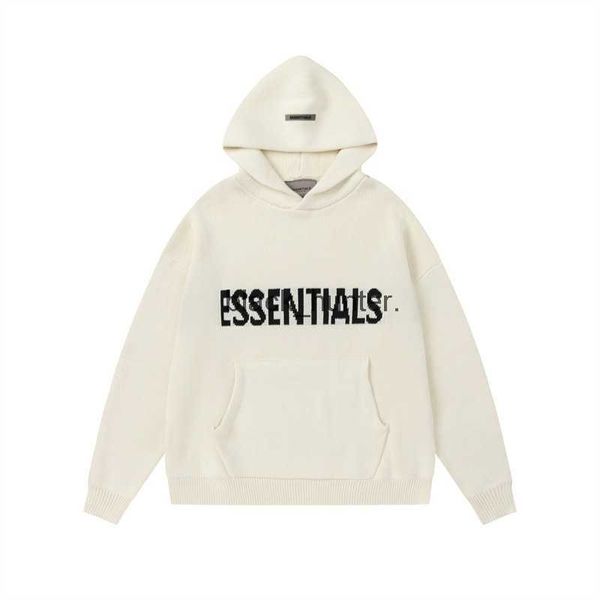 men's sweaters essential designer double thread fashion brand loose fog hooded knitted sweater for men women sweater, White;black
men's sweaters essential designer double thread fashion brand loose fog hooded knitted sweater for men women sweater, White;black