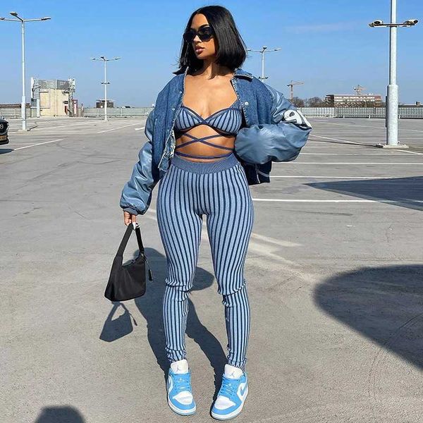 womens tracksuits fashion striped bandage bra vest slim fit leggings two piece set, Gray
womens tracksuits fashion striped bandage bra vest slim fit leggings two piece set, Gray