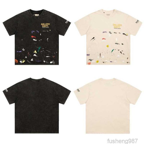 men's t-shirts american fashion brand galleryes used washing water hand-painted graffiti printing men's and women's casual sh, White;black
men's t-shirts american fashion brand galleryes used washing water hand-painted graffiti printing men's and women's casual sh, White;black