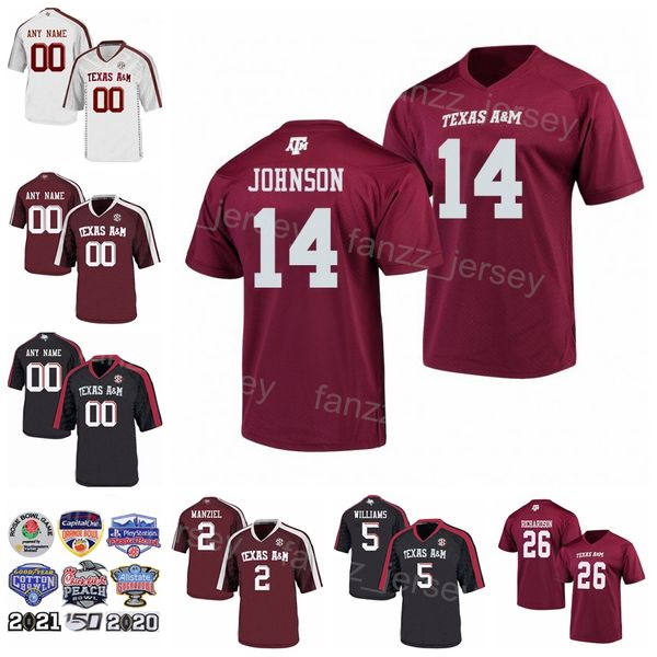 ncaa football college texas a&m aggies jersey 14 max johnson 1 evan stewart 20 jardin gilbert 45 edgerrin cooper 8 yulkeith brown 34 lj john, Black
ncaa football college texas a&m aggies jersey 14 max johnson 1 evan stewart 20 jardin gilbert 45 edgerrin cooper 8 yulkeith brown 34 lj john, Black