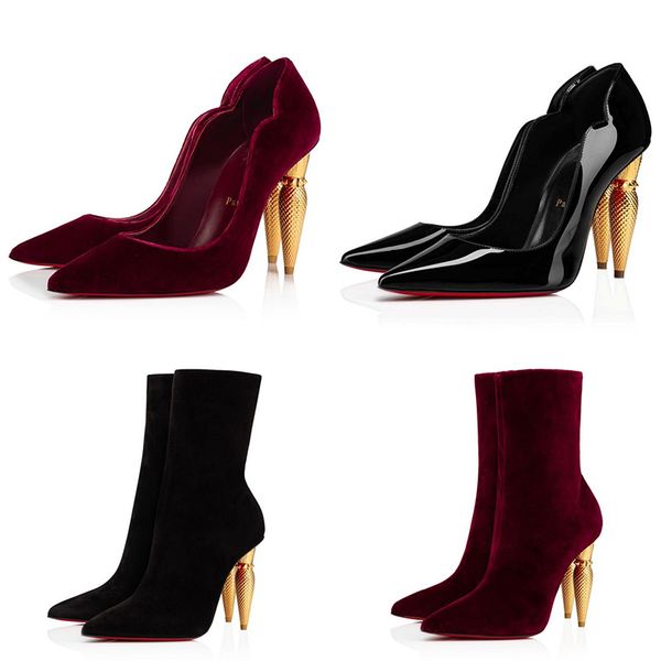 2023 new designer women high heel boots red bottoms 10 cm heeled with box patent suede leather lady luxury party dress shoes fashion for wom, Black
2023 new designer women high heel boots red bottoms 10 cm heeled with box patent suede leather lady luxury party dress shoes fashion for wom, Black